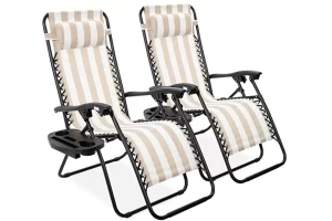 Best Choice Products Adjustable Gravity Lounge Chairs (Set of 2)