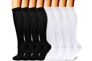 CharmKing Compression Socks for Men & Women (8 Pairs)