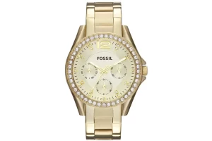 Fossil Riley Stainless Steel Crystal Watch