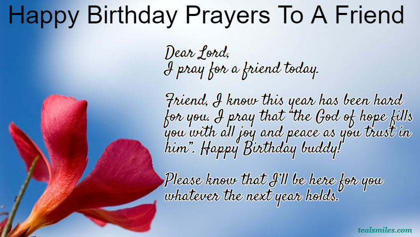 Happy Birthday Prayers To A Friend