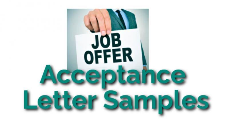 Accept Job Offer Letter/ Email Sample
