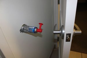 april-fools-day-pranks-Install An Airhorn As A Door Wall Protector
