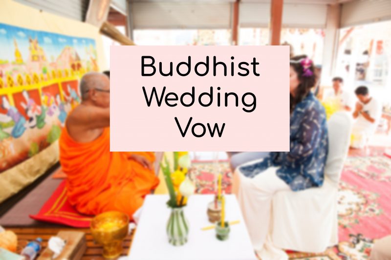 Buddhist Wedding Vow Examples
