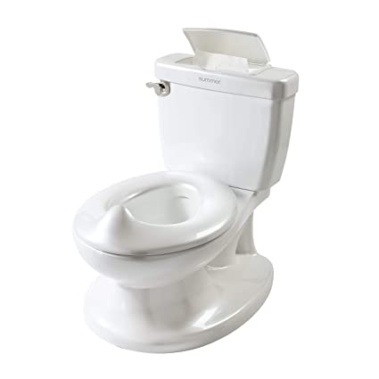 Summer Infant My Size Potty, White - Realistic Potty Training Toilet Looks and Feels Like an Adult Toilet - Easy to Empty and Clean